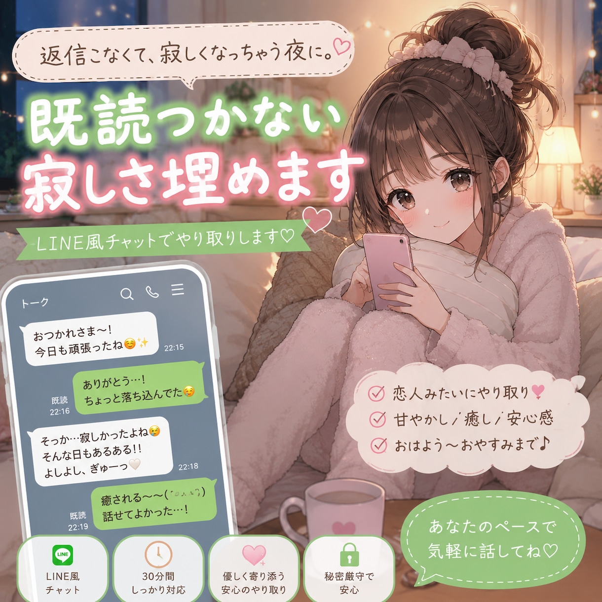 既読がつかなない寂しさ埋めます ♡LINE風ロールプレイチャット♡ イメージ1