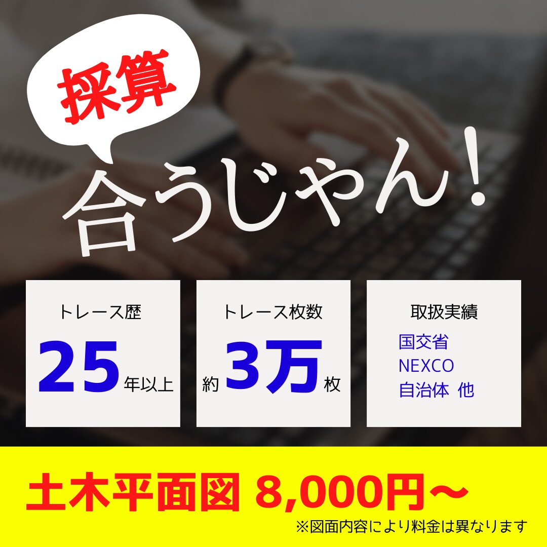 AutoCAD 土木図面をCADでトレースします 直近2年で約30,000枚のトレース実績あり！【適格事業者】 イメージ3
