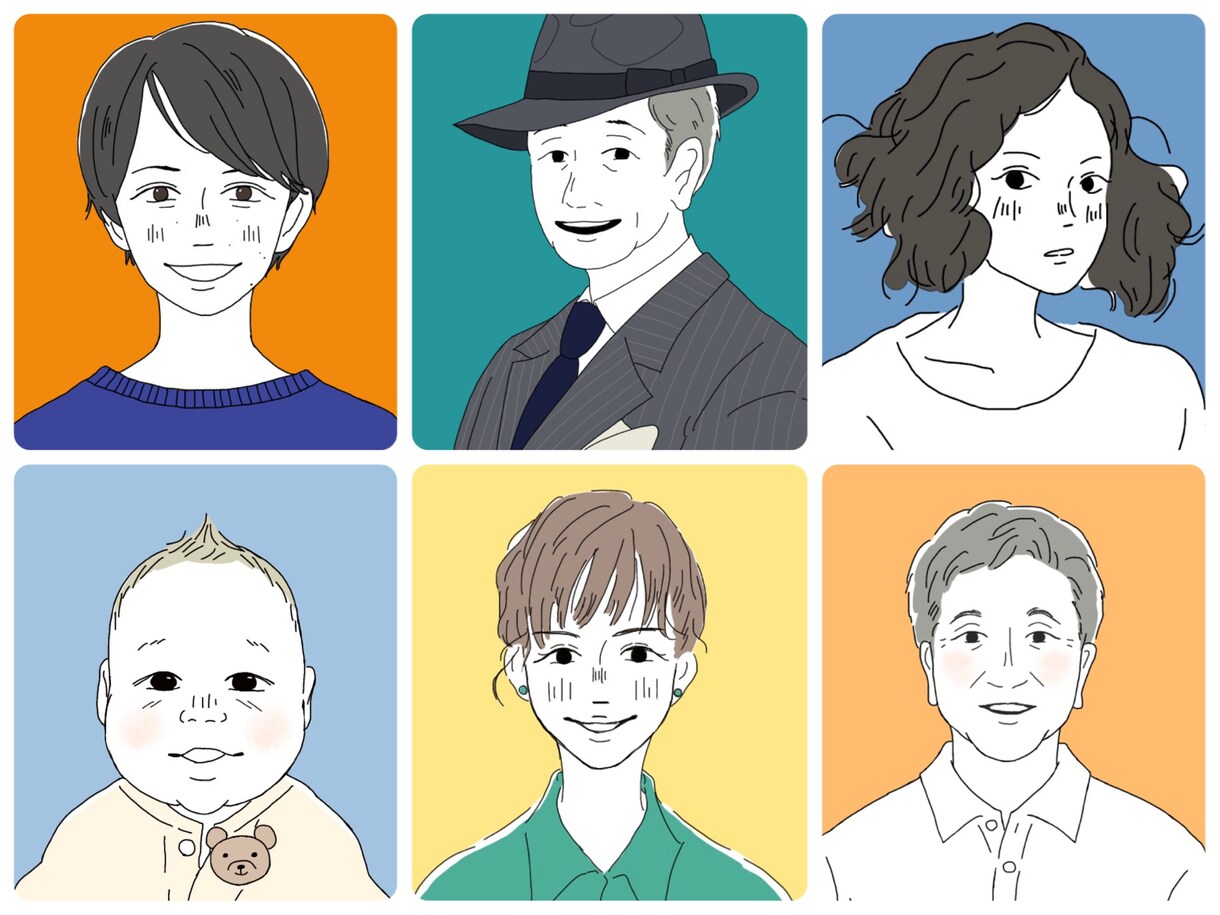 お写真を元に似顔絵イラスト描きます SNSアイコン、名刺のイラストなどにいかがでしょうか⁑ イメージ2