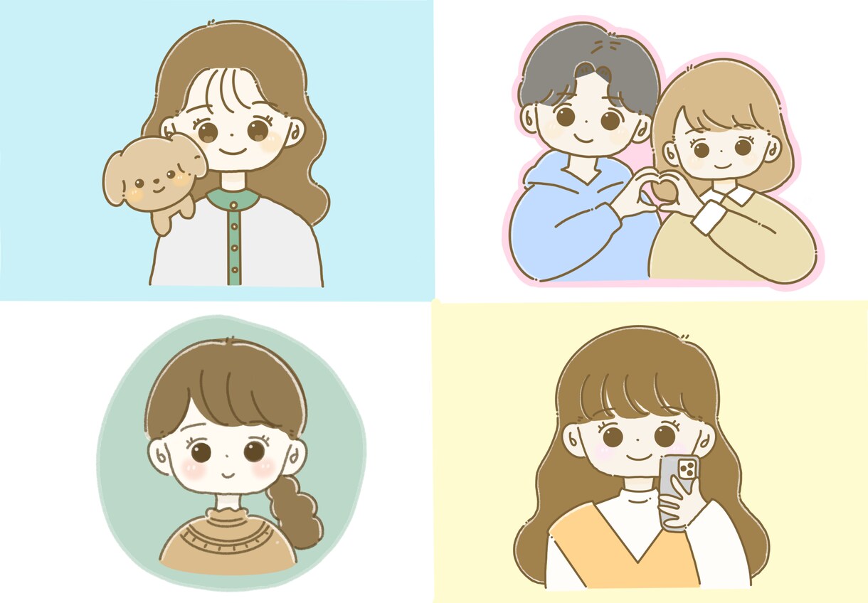 ゆるくてかわいい柔らかい色合いのアイコン描きます 柔らかくて優しい色合いの手描き風イラストです。 イメージ3