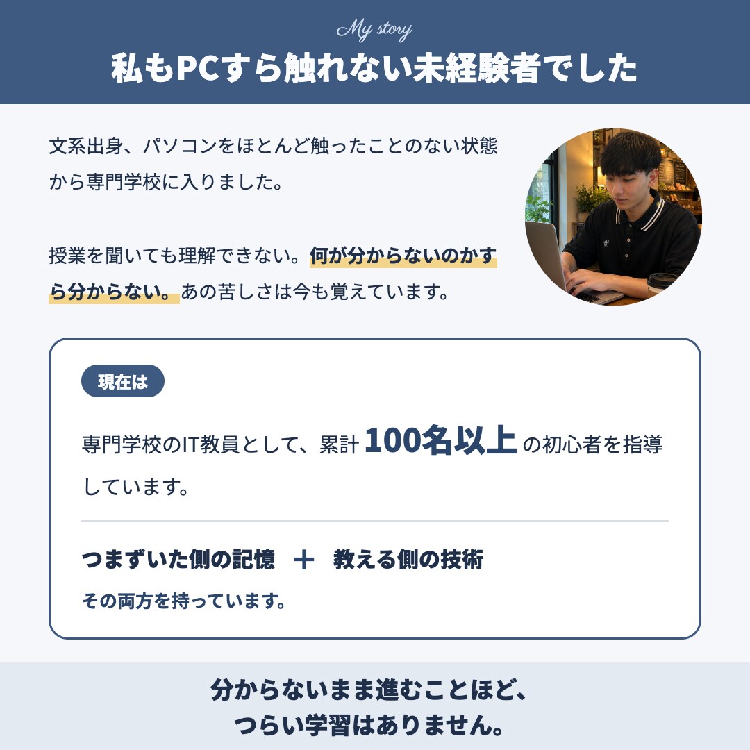 現役IT教員がJavaを1対1で基礎から教えます ★5.0継続中｜暗記ではなく理解を届けます イメージ2