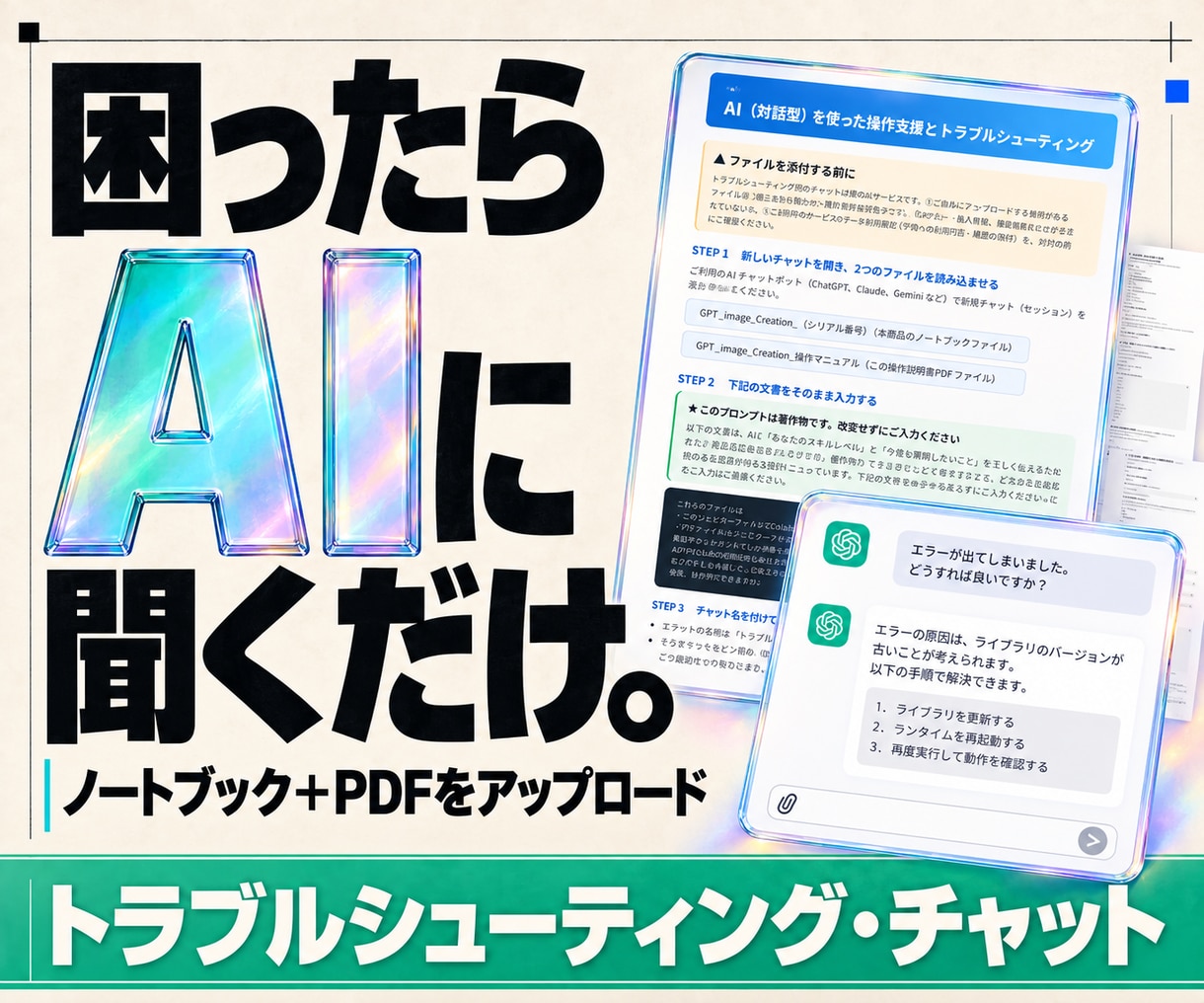 GPT画像生成を初回成功までサポートします コード入力不要｜教材4点付き・サンプル生成まで無料サポート イメージ8
