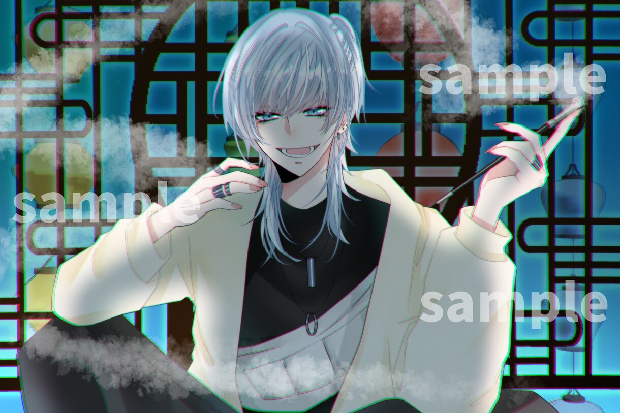 目を惹く可愛くてキラキラのイラスト描きます SNSのアイコンや配信活動に使える可愛いイラスト！ イメージ2