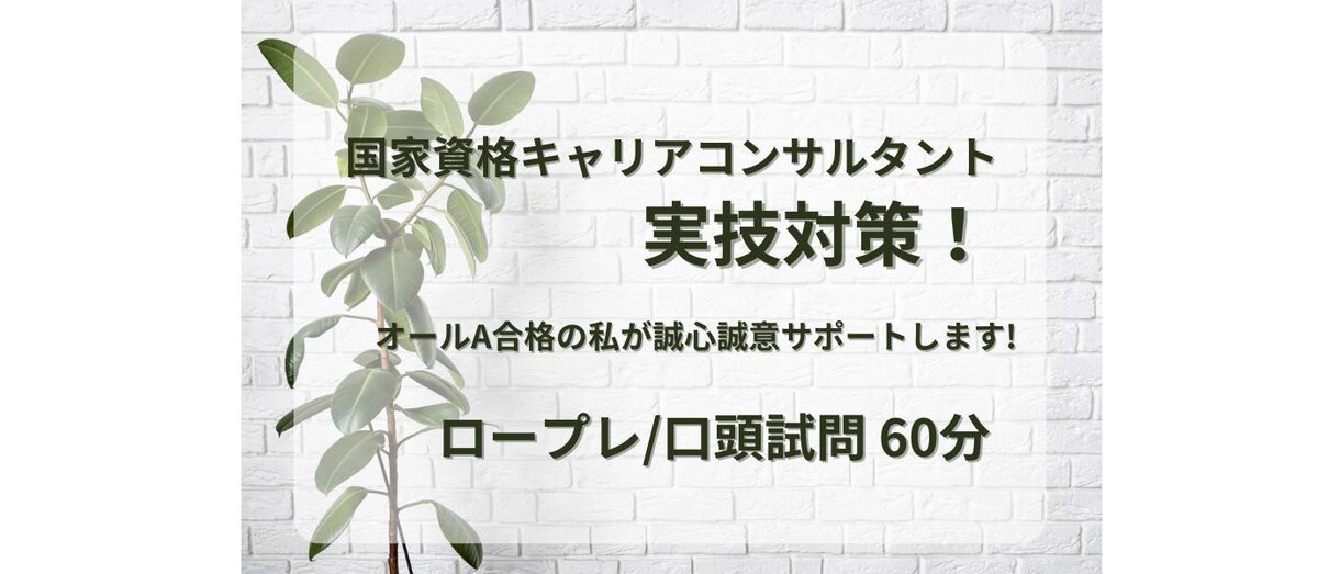 キャリコン実技対策！CL役でロープレ練習します オールA合格した面接のコツ✨伝授します イメージ1