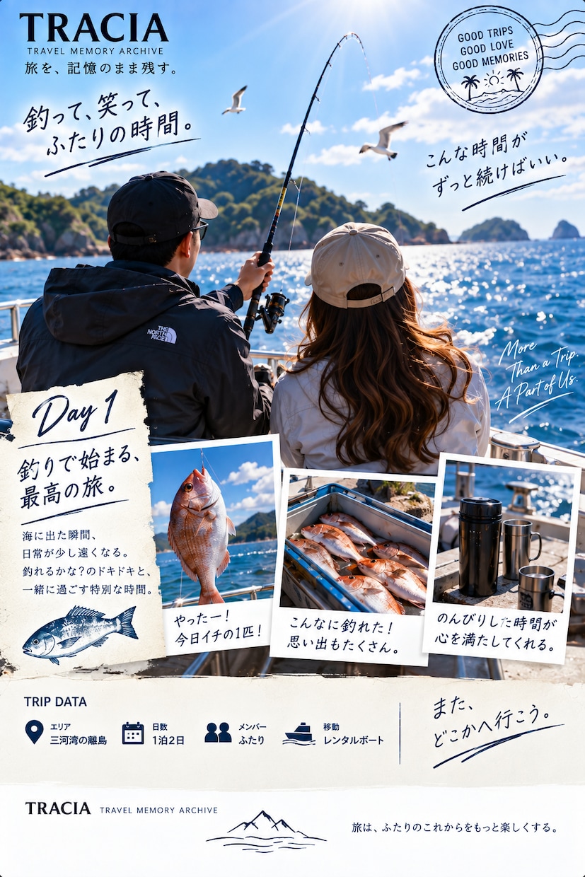 旅の思い出を5ページの記録作品に仕上げます 写真だけでは残せない、あの日の旅まで残します。 イメージ8