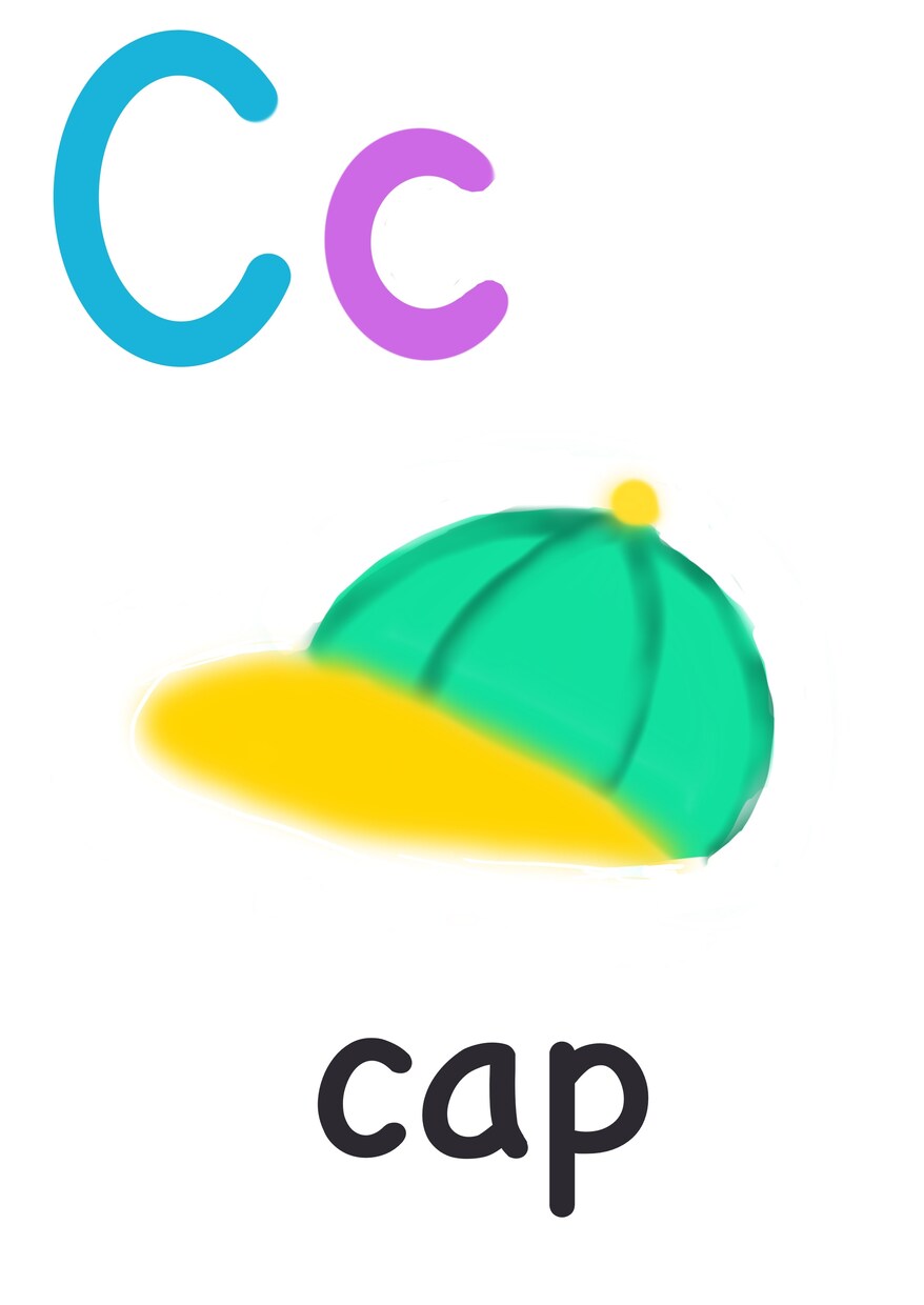 イラストつき英語カードをデザインします オリジナルデザインのカードでお子さまに楽しく英語教育を♪ イメージ4
