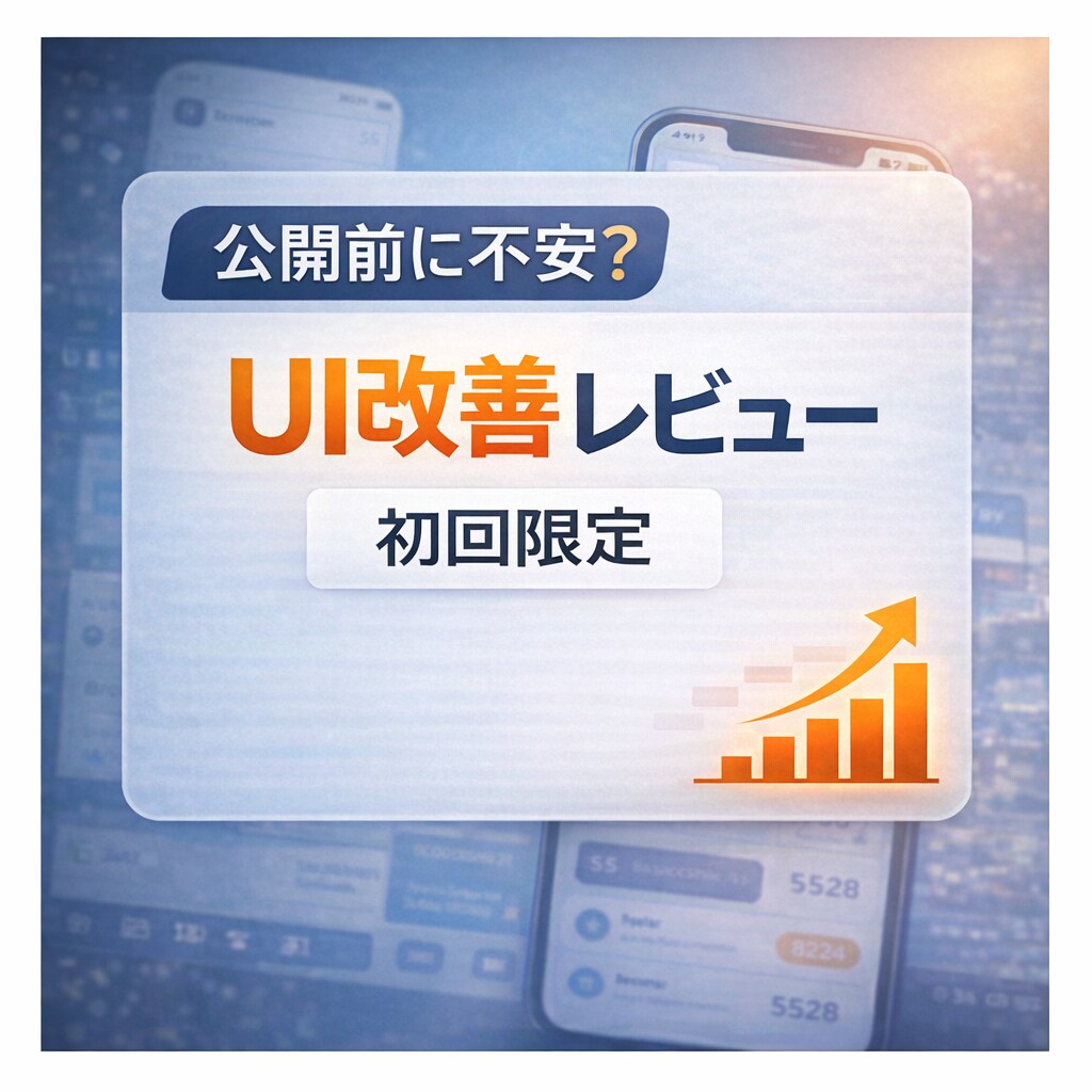 公開前に不安なUI設計レビューします AIの網羅性＋20年の開発経験で、 必要な改善点を整理! イメージ1