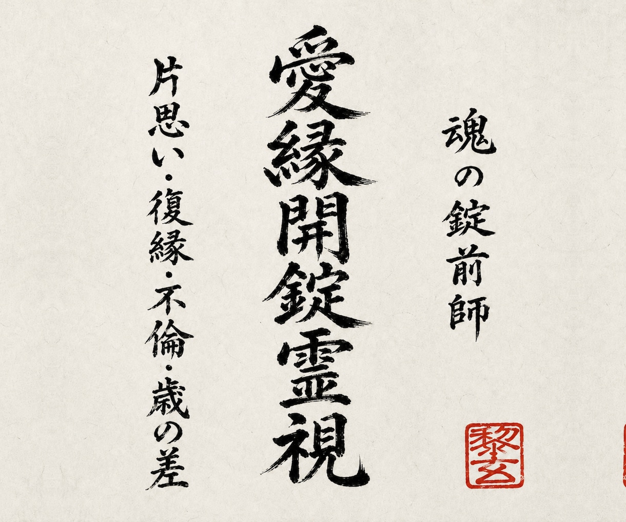 脈あり？脈なし？相手の本音と恋の流れを霊視します 片思い・復縁・不倫・歳の差｜恋愛成就への流れを読む霊視鑑定 イメージ1
