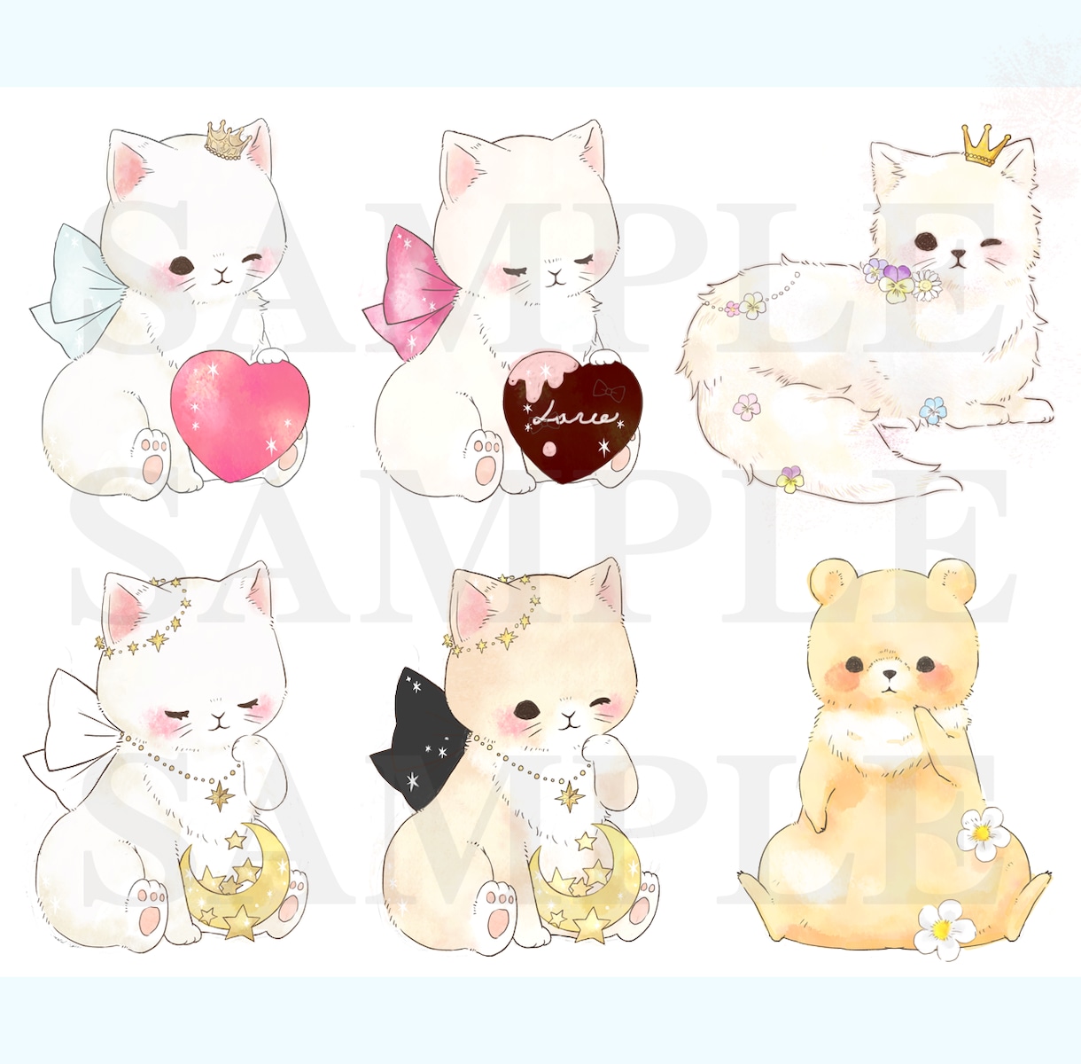 かわいい動物のほんわかイラストお描きします ふんわりかわいいファンシーな癒しイラスト、アイコンプレゼント イメージ4