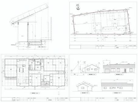 手描きなどの図面をデータ化します 基本設計図面やより密度の高い詳細図面まで、制作いたします。 イメージ2