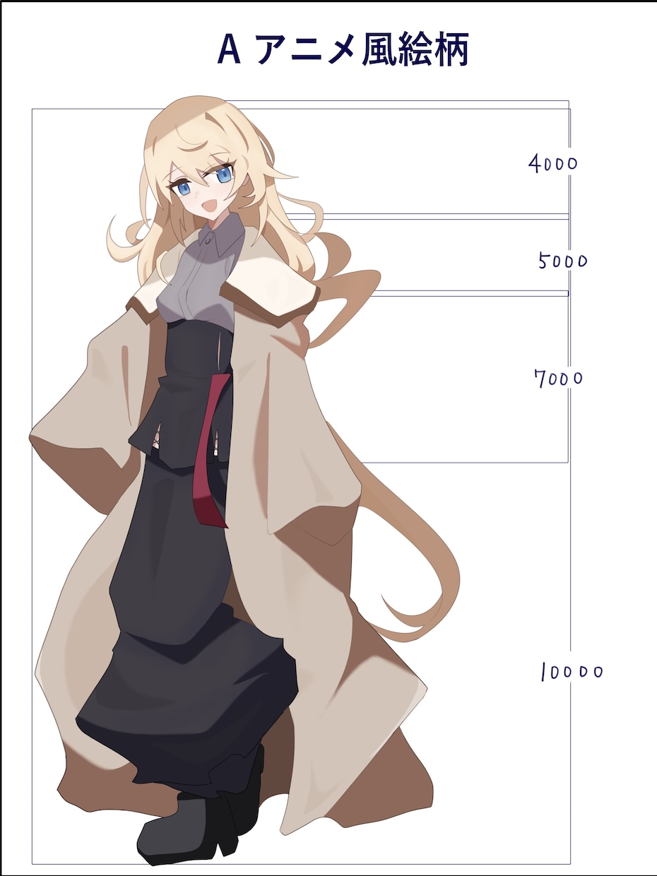 アニメ風、ゲーム風、立ち絵イラストお描きします 商用利用、二次利用OK 2種類の絵柄から立ち絵お描きします イメージ2