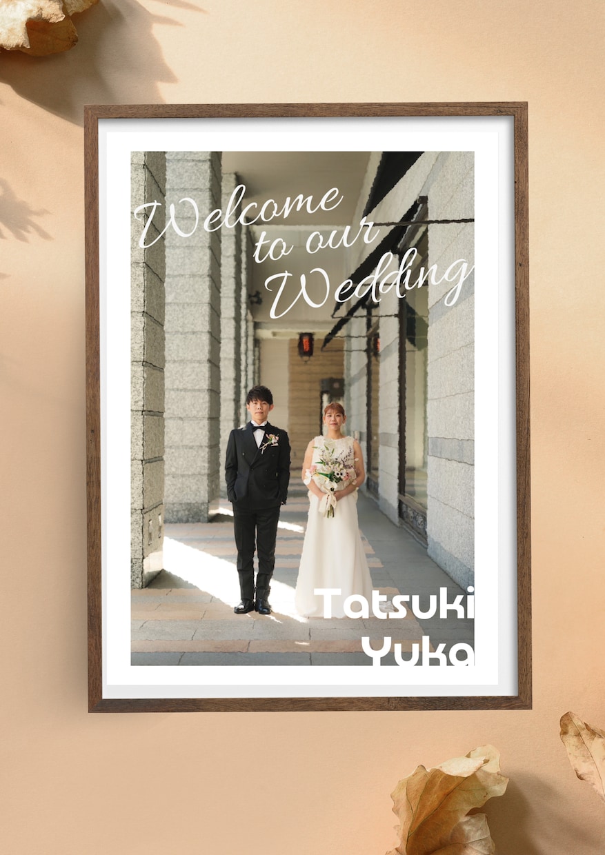 結婚式の思い出を彩るウェルカムボードデザインします やさしい色にふたりの想いをそっとのせます イメージ2