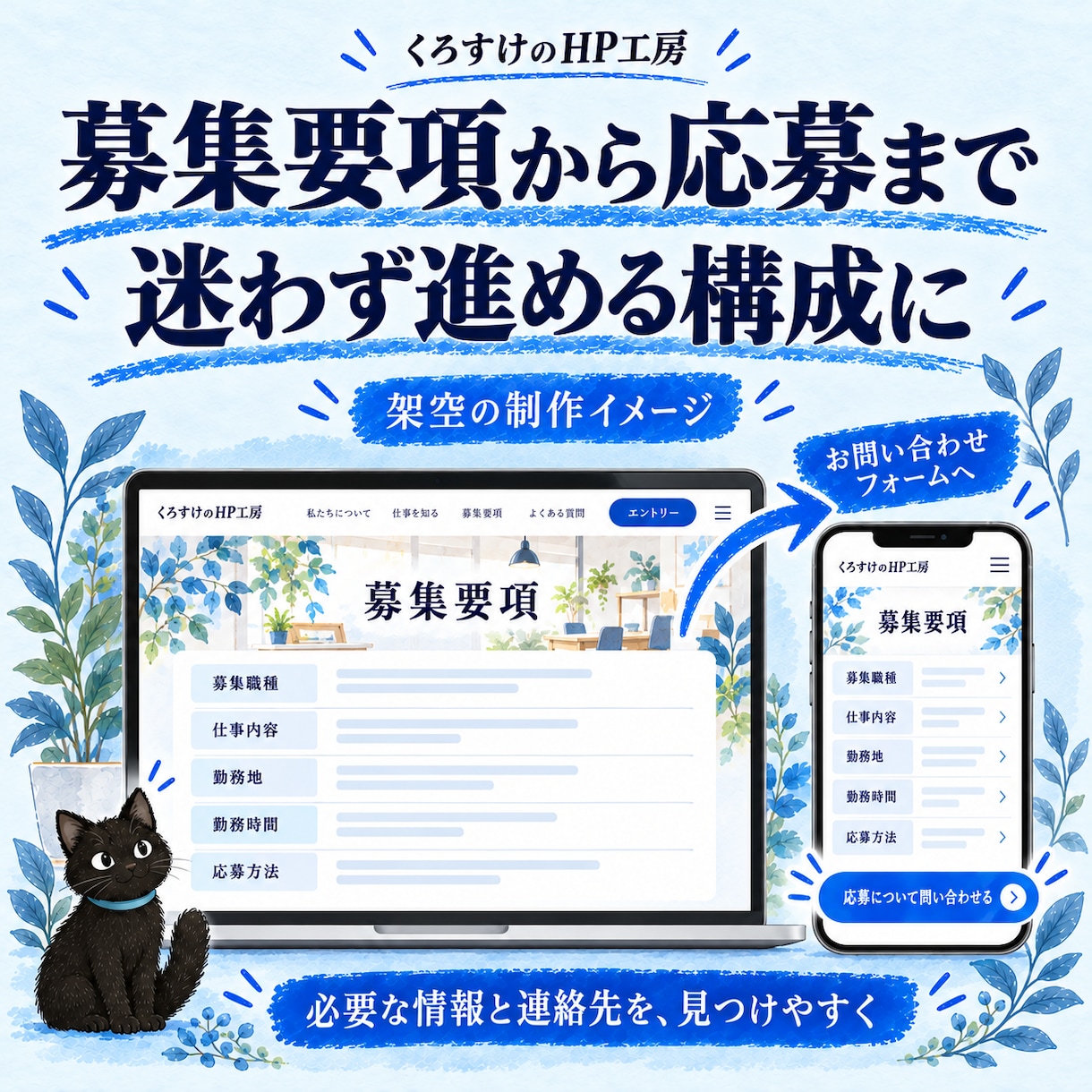 仕事と職場の魅力が伝わる採用サイトを制作します 募集要項だけでは伝わらない、働く姿を紹介します！ イメージ5