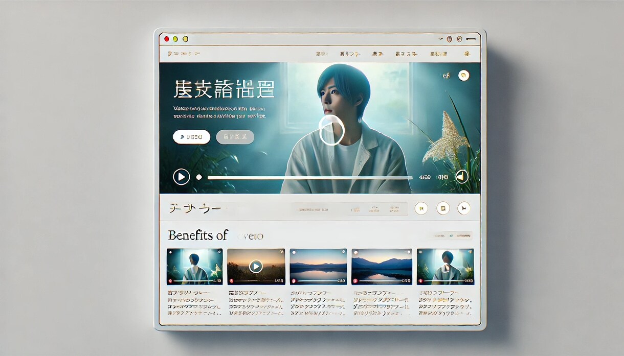 動画を埋め込み可能なHTMLページを制作します シンプルなウェブページのHTMLソースコードを提供します。 イメージ1