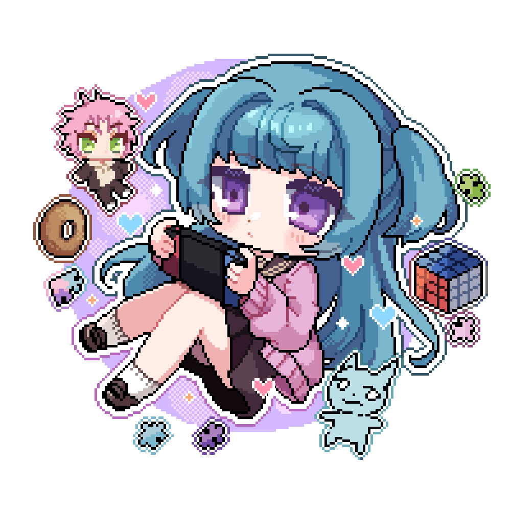 gif動画可能✦デフォルメ調ドット絵をお描きします 小物1点無料✦動画のワンポイントやグッズ作成などにどうぞ！ イメージ6