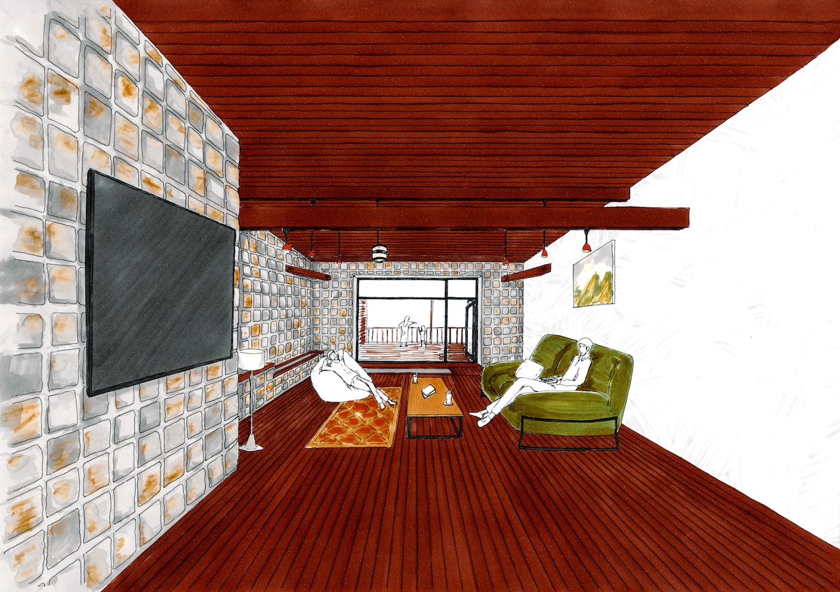手書きの内観パースを描きます 検討用や商用に。住宅・店舗の完成イメージで分かりやすく表現 イメージ3