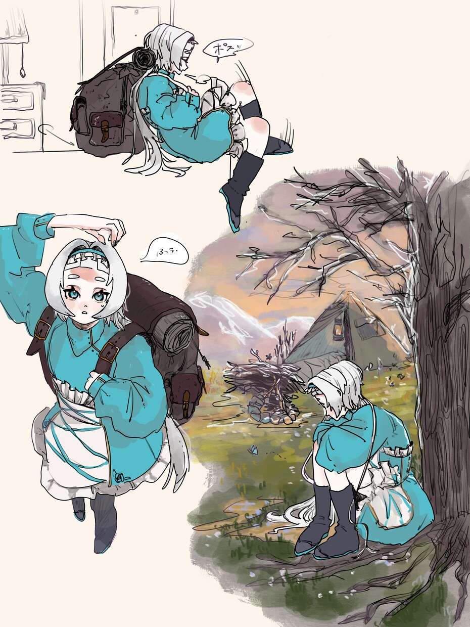 ストーリー性のある絵をお届けします より解像度の高いキャラクターの日常を覗いてみませんか。 イメージ6
