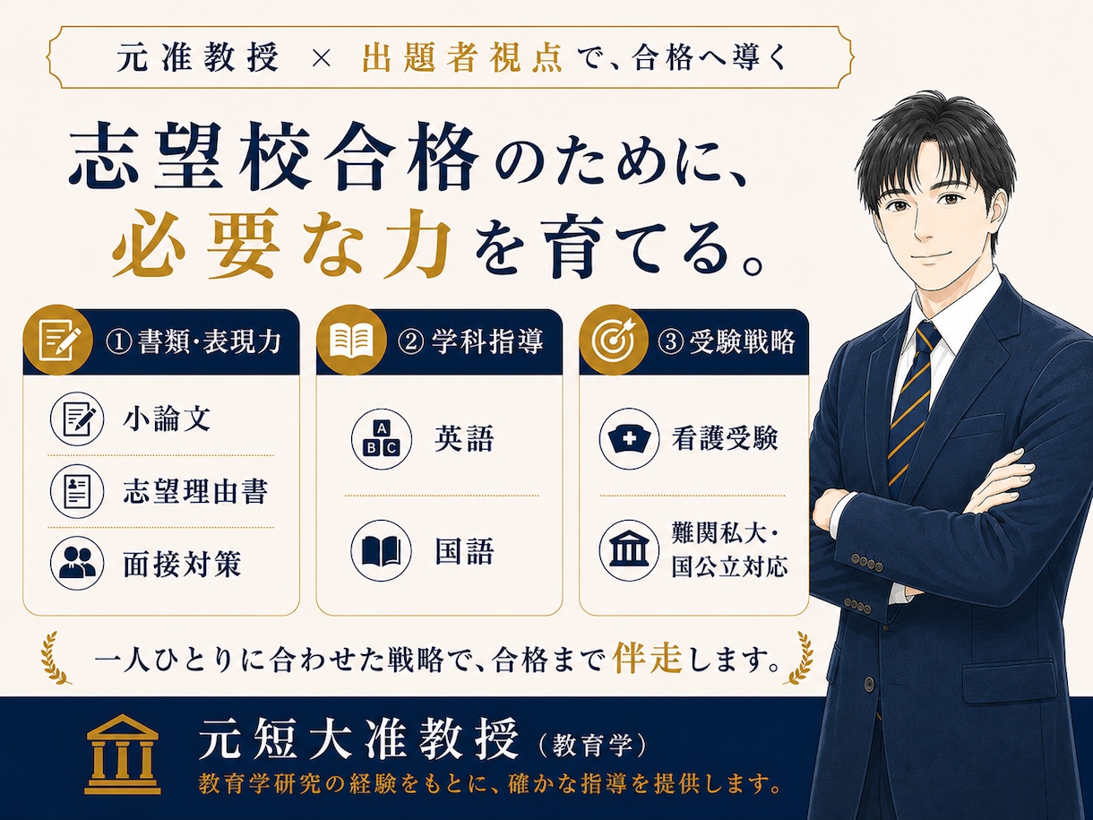 元准教授が出題者視点で添削します 出題者視点で、“伝わる答案”へ導きます。 イメージ1