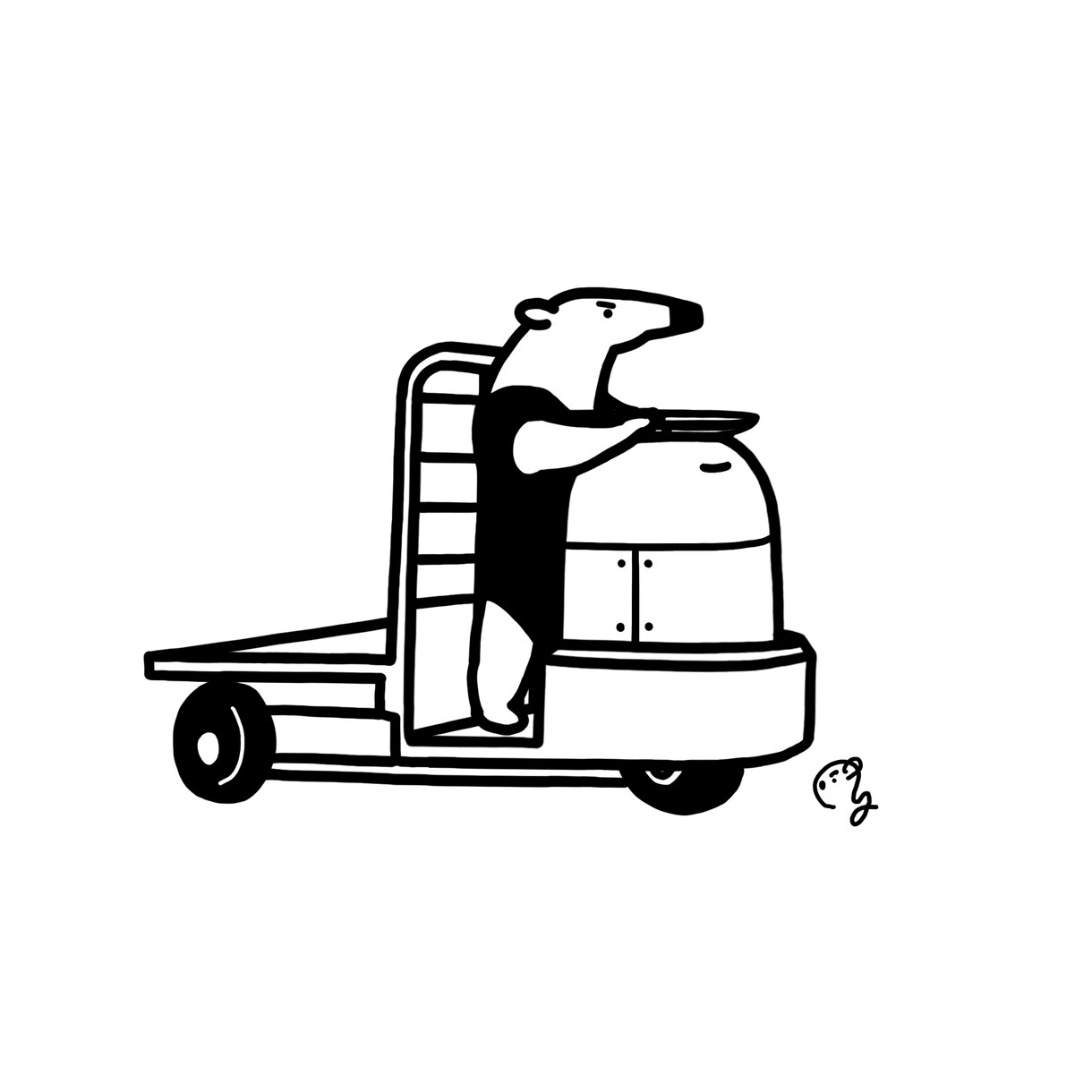 モノクロでシンプルに動物を描きます モノトーンであたたかみのあるイラスト イメージ2