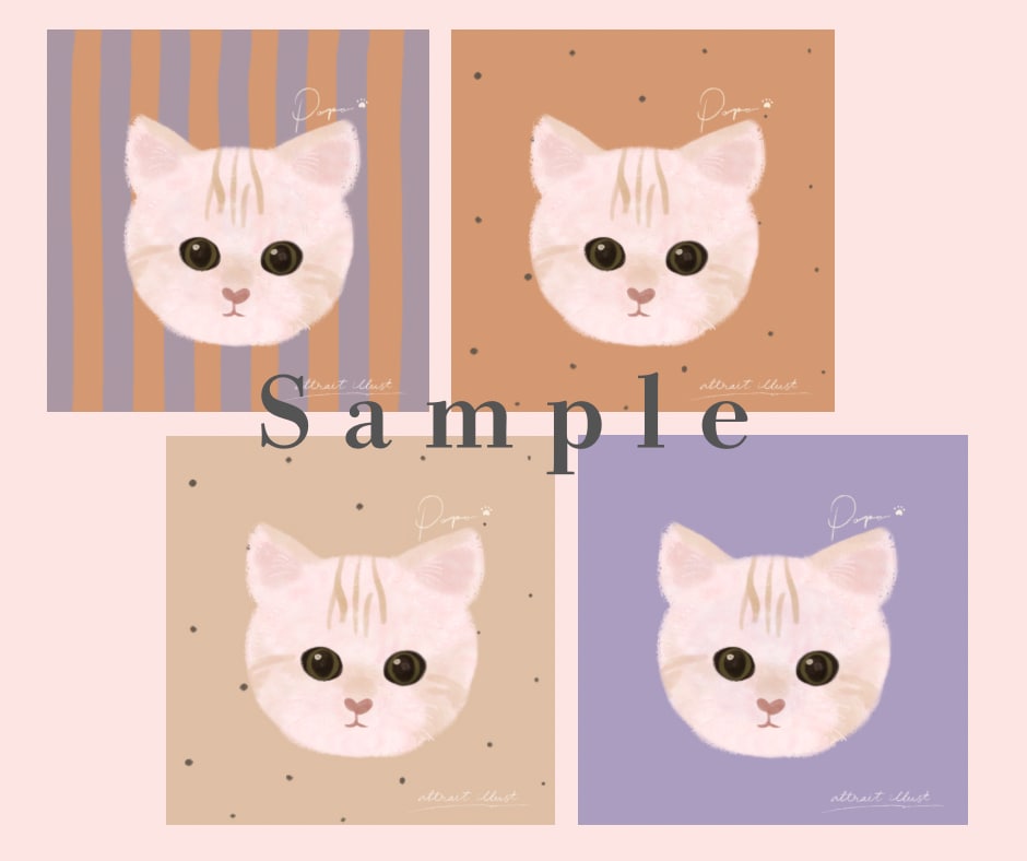 ペットちゃんを可愛いイラストにします アイコンやご自身用にグッズにも♡マスコットのようなイラスト イメージ5