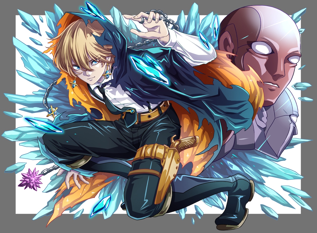 キャラクターイラスト制作賜ります web小説等、表紙や一枚絵などお気軽にどうぞ イメージ3
