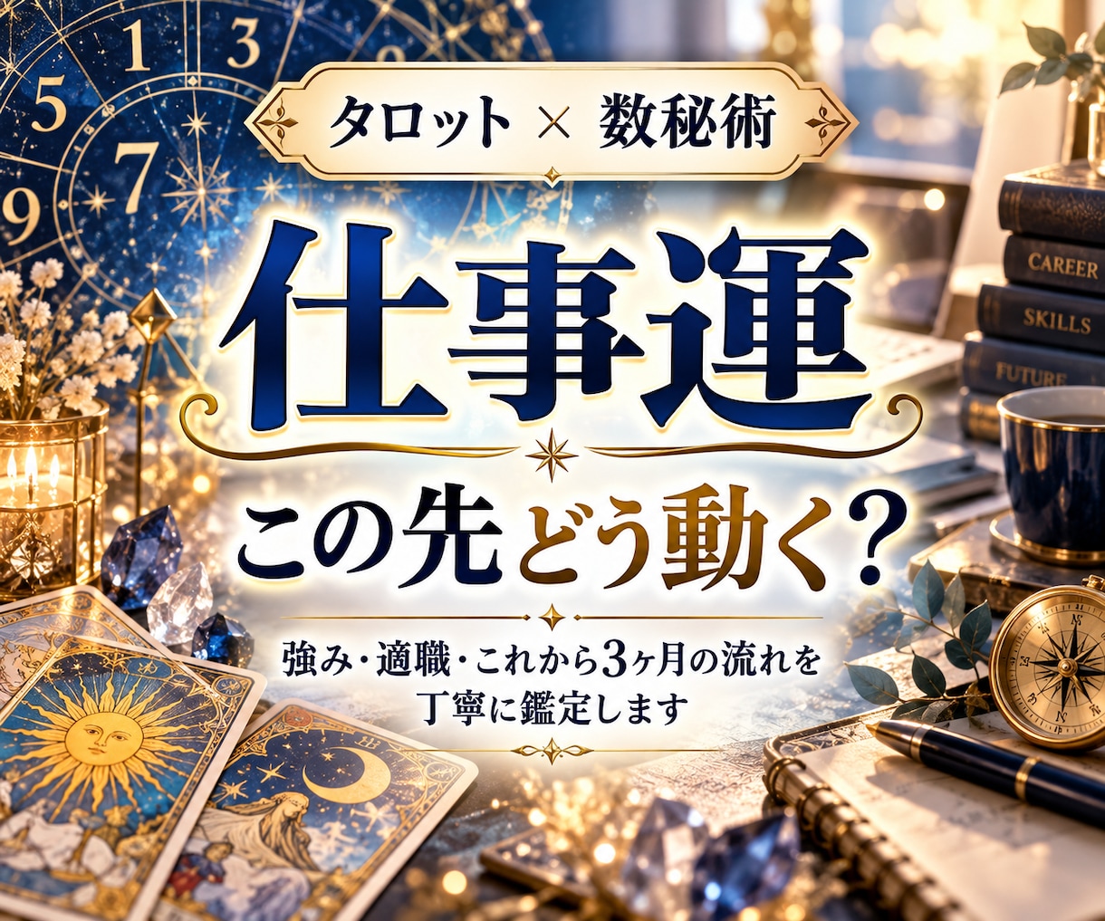 数秘であなたの仕事運を占います 強み・適職・これから3ヶ月の流れを丁寧に鑑定します イメージ1