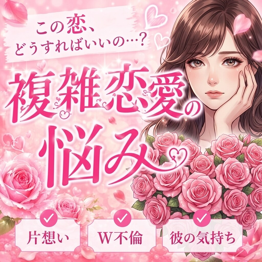 複雑恋愛・不倫・W不倫のお悩み聞きます 誰にも言えない本音を聞いてほしいetc... イメージ1