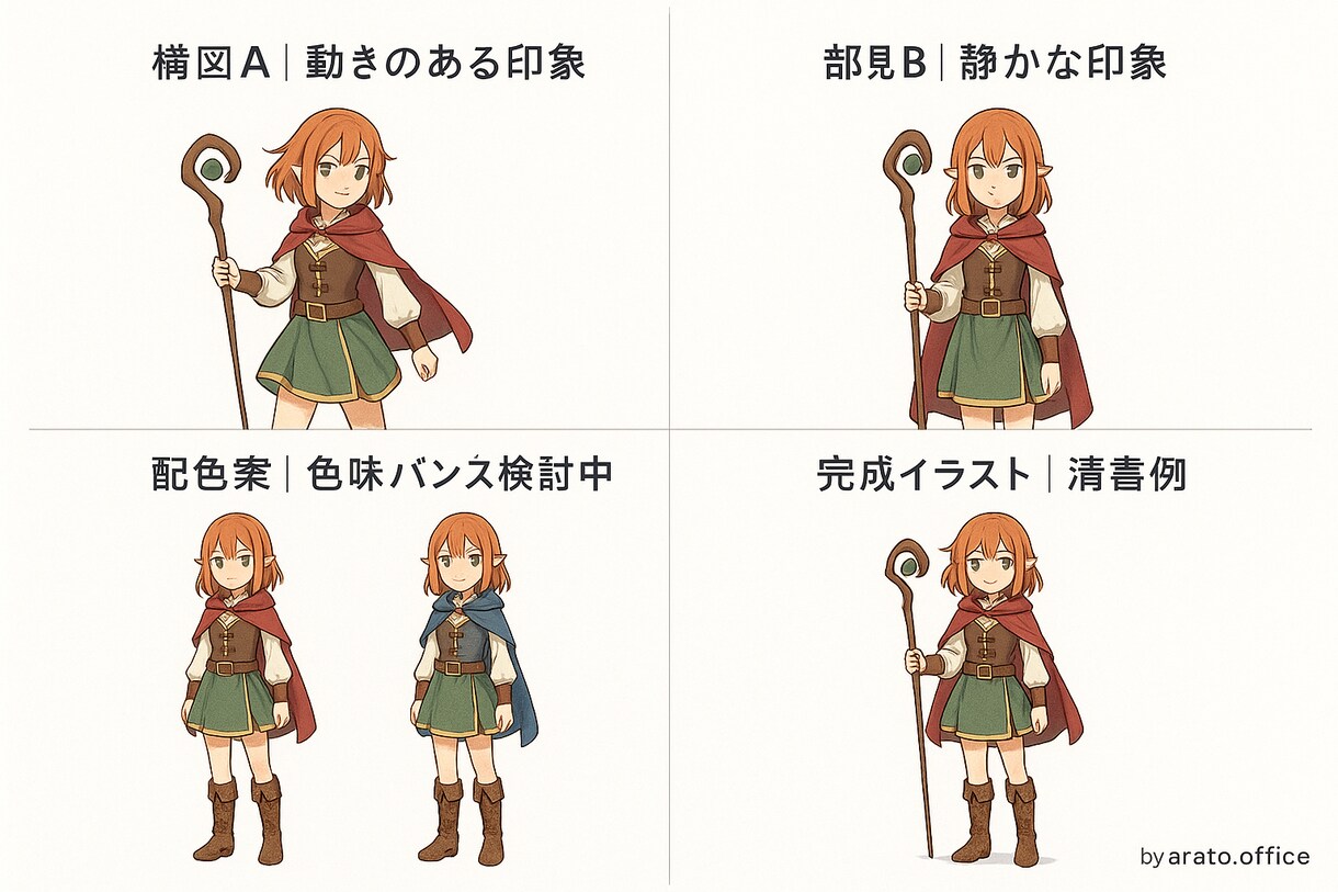 キャラクターデザイン世界観に合わせ丁寧に仕上げます あなたの世界観を、丁寧に形にします。 イメージ3