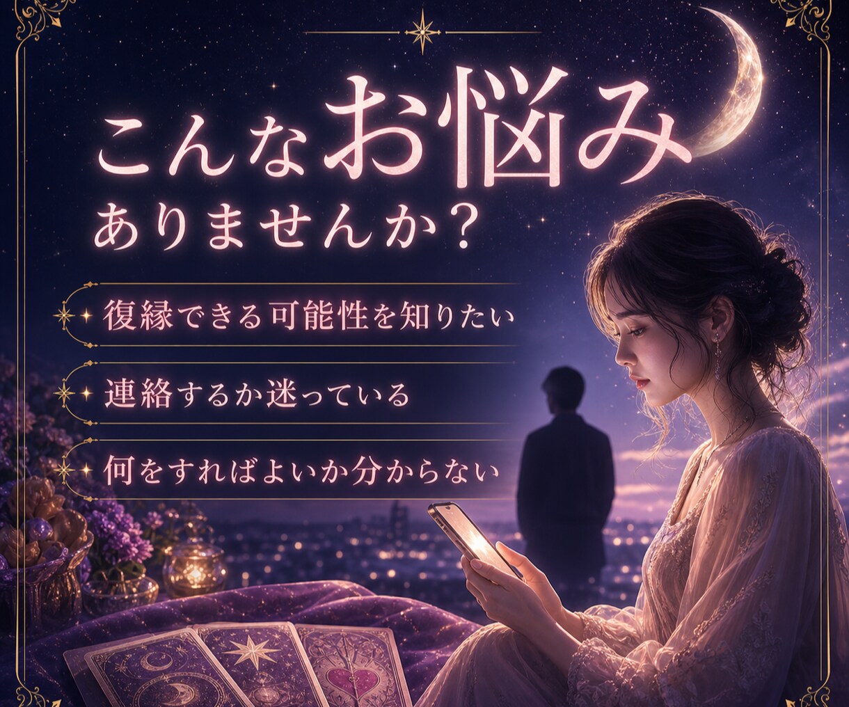 復縁占い｜タロット×恋愛心理で可能性を占います やり直せる？復縁の可能性と復縁に近づく行動を具体的にお伝え イメージ2