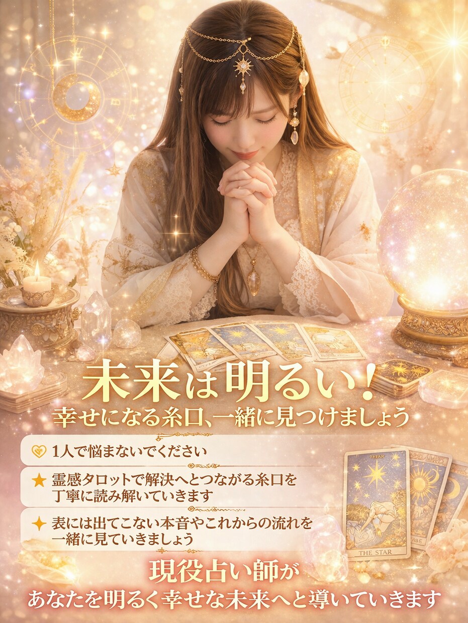 星と霊感タロットでお相手の心と波動を読み解きます 1万件以上の鑑定実績！現役占い師が深く視ていきます。 イメージ2