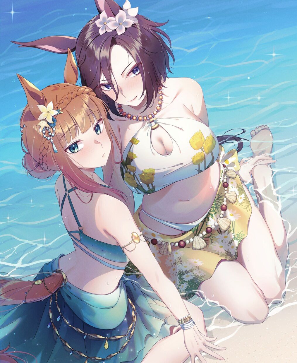 一枚イラスト、描きます 美少女・百合・二人組のイラストが得意です。 イメージ3