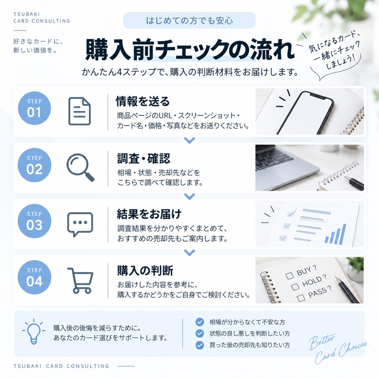 購入前のポケカを一緒にチェックします 相場・状態・売却先まで見て買うべきか一緒に考えます イメージ3