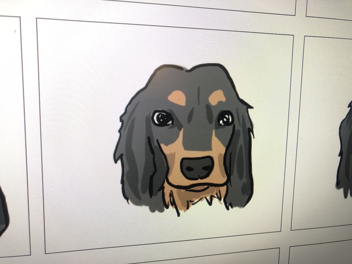 犬の絵を書きます 手書き風の犬の絵をパソコンで書きます。 イメージ1