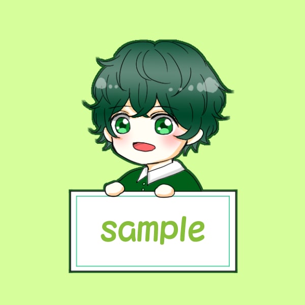 お名前プレート入り＊【アイコン】＊描きます お名前プレートを持ってるからインパクト大！ イメージ2