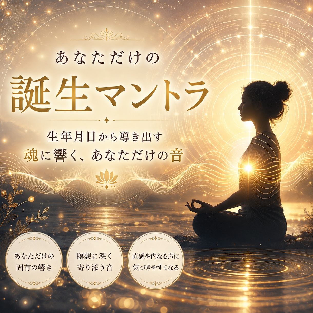 あなたが生まれ持ったあなただけの「音」を教えます あなた固有の響きの誕生マントラを瞑想に使ってみませんか？ イメージ1