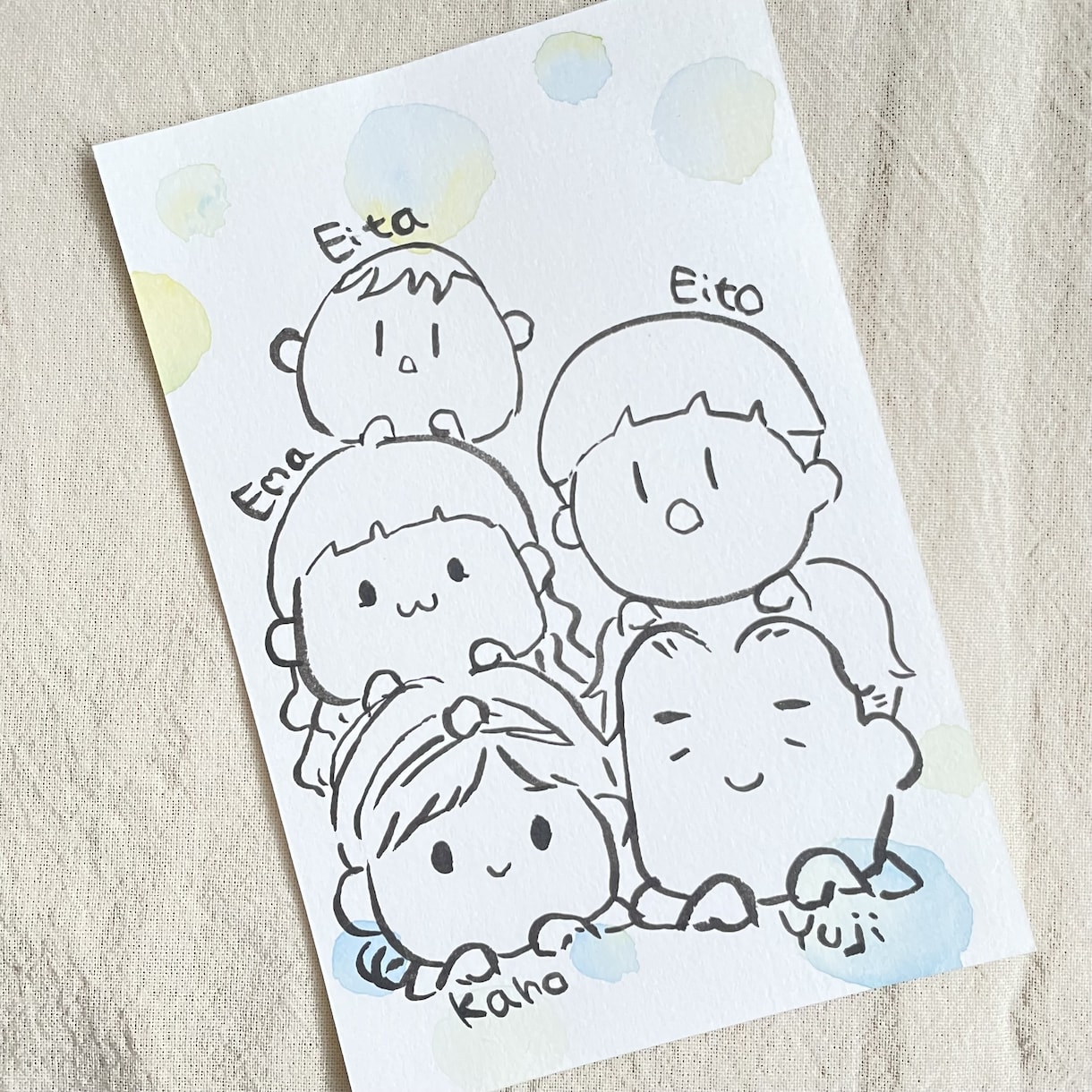 ゆるかわ筆タッチの似顔絵の作成をします キャラクターちっくな似顔絵！墨の質感で世界に１つのプレゼント イメージ6