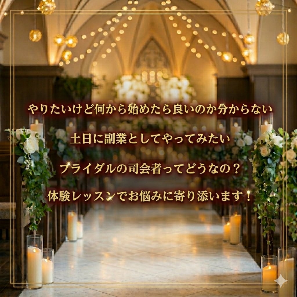 現役ブライダル司会者が教えます 憧れのブライダル司会者になるため30分の体験レッスン イメージ2