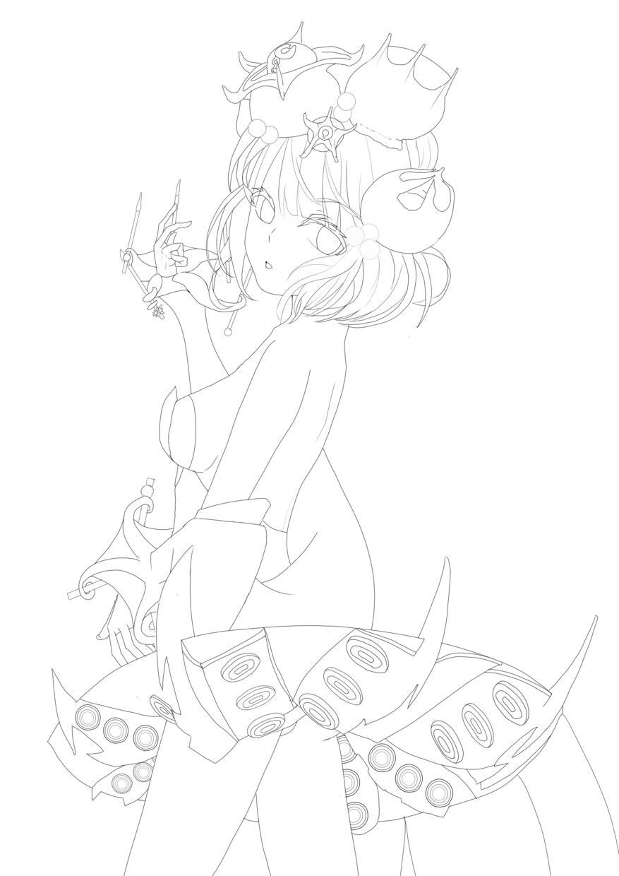オリジナルキャラクターの立ち絵線画を描きます あなたの想像力を美しいイラストにてお届けします イメージ3