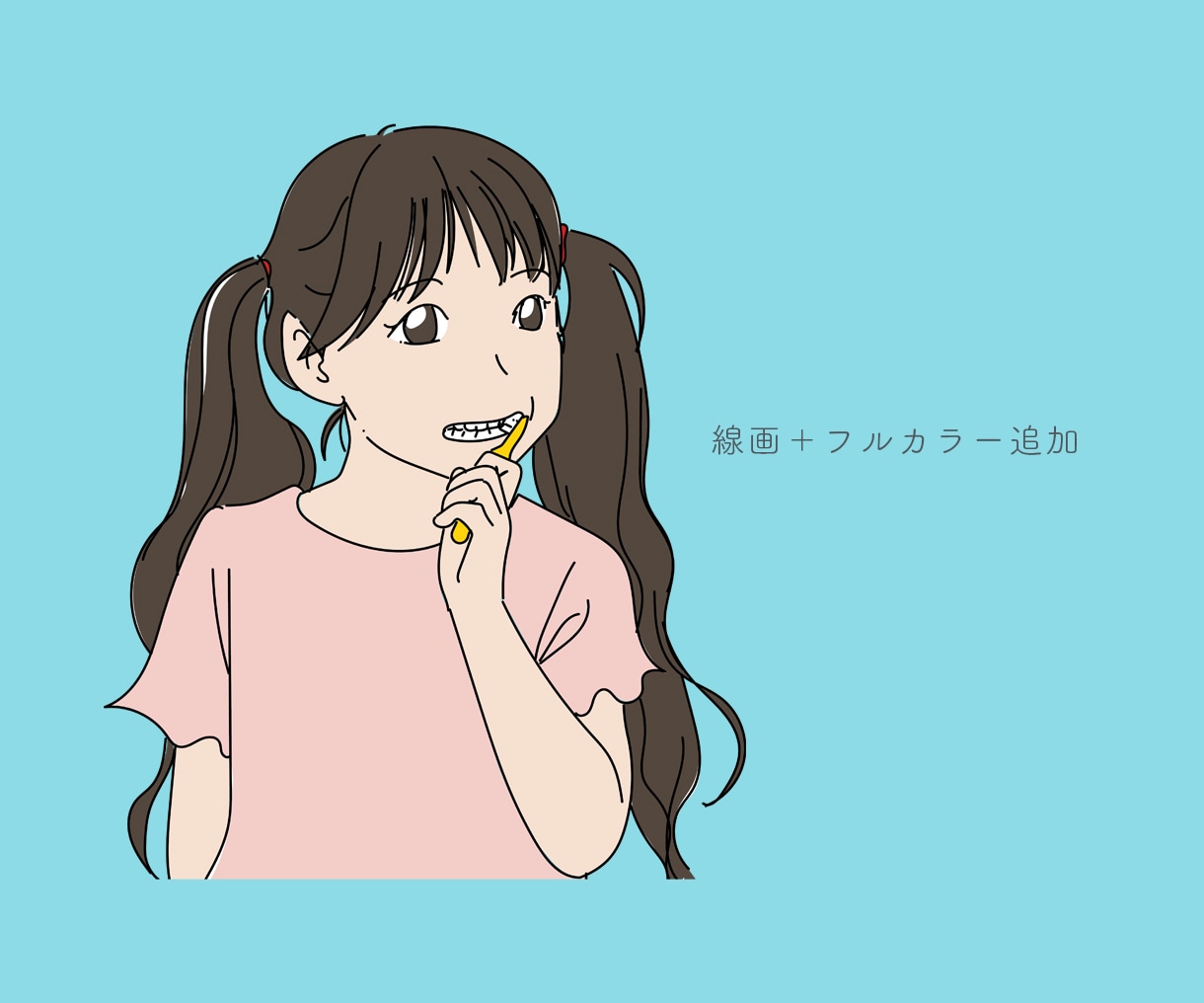 細かい書き込みなし！シンプル線画で似顔絵描きます 背景単色☆人物２名まで追加料金不要！追加でフルカラー対応！ イメージ7