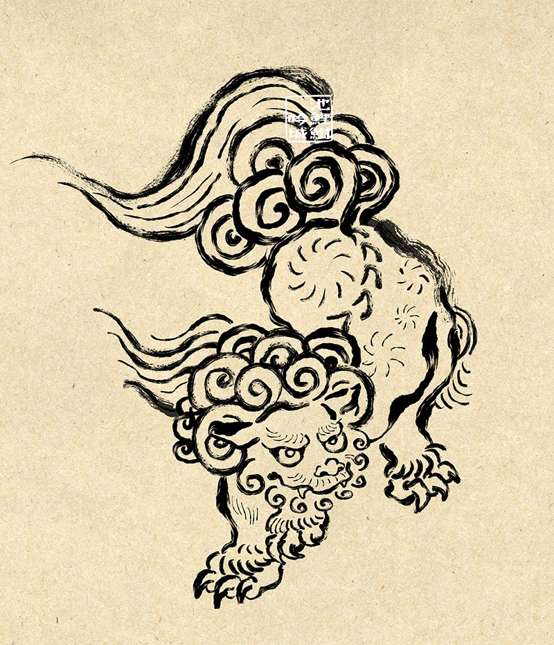水墨画、鳥獣戯画、妖怪、龍、墨絵イラストを描きます 看板 グッズ アイコン 日本画 ラベル デザイン雑誌  和風 イメージ3