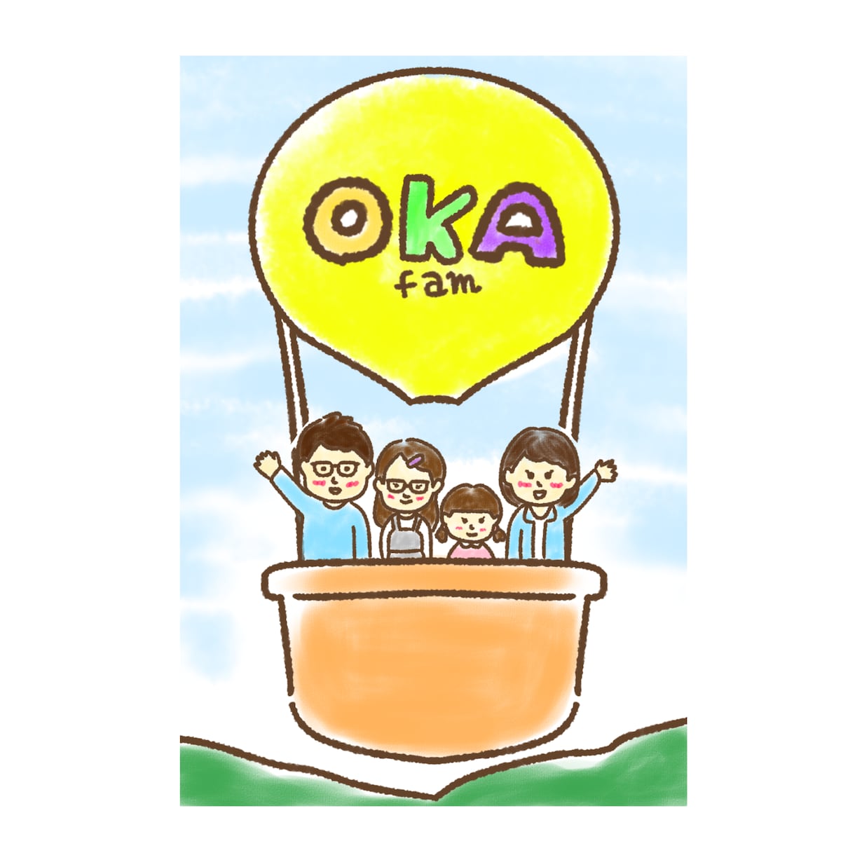 ほっこりかわいい似顔絵描きます お祝いや記念に。世界に一つだけしかない似顔絵 イメージ1