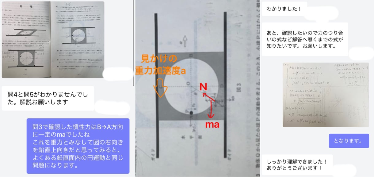 1ヶ月，高校物理・物理基礎を質問し放題で対応します 高校生・高卒生に限らず高校物理を学ぶ方を対象とします。 イメージ8