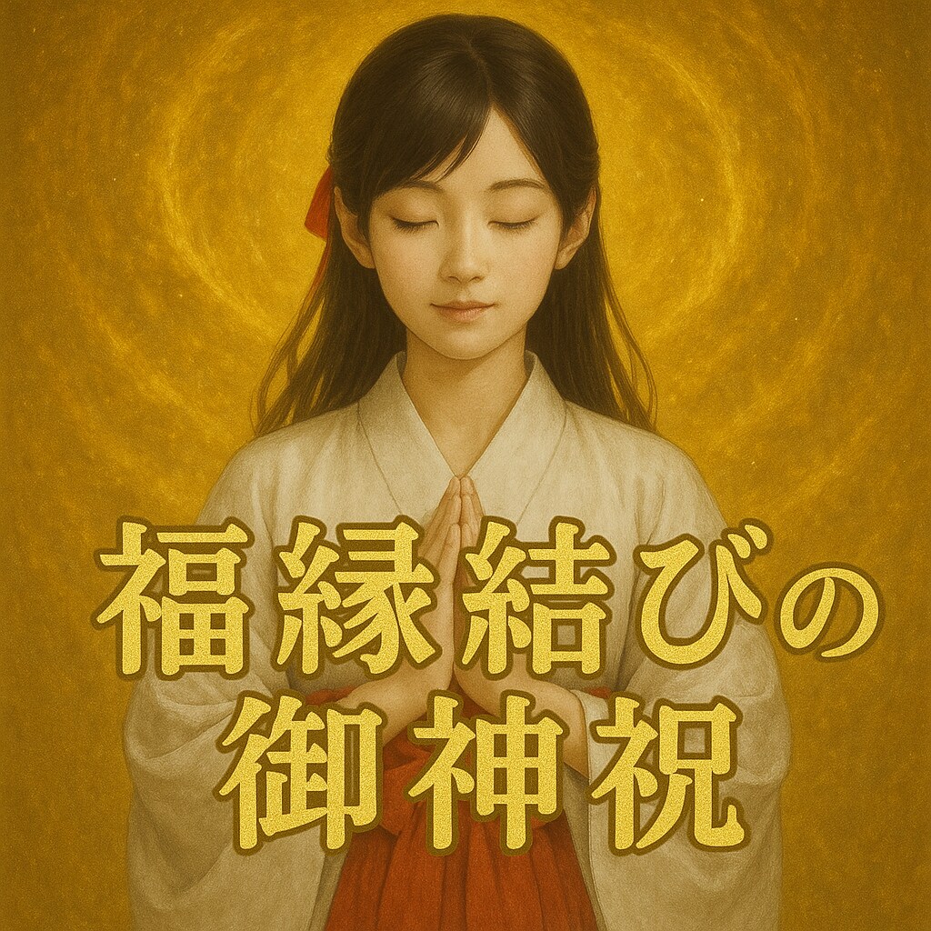 福縁結びの御神祝　良縁を財運へ変える巫女祈祷します 縁を金運へと昇華させる神恩感謝の祈祷で繁栄と豊かさを授けます イメージ1