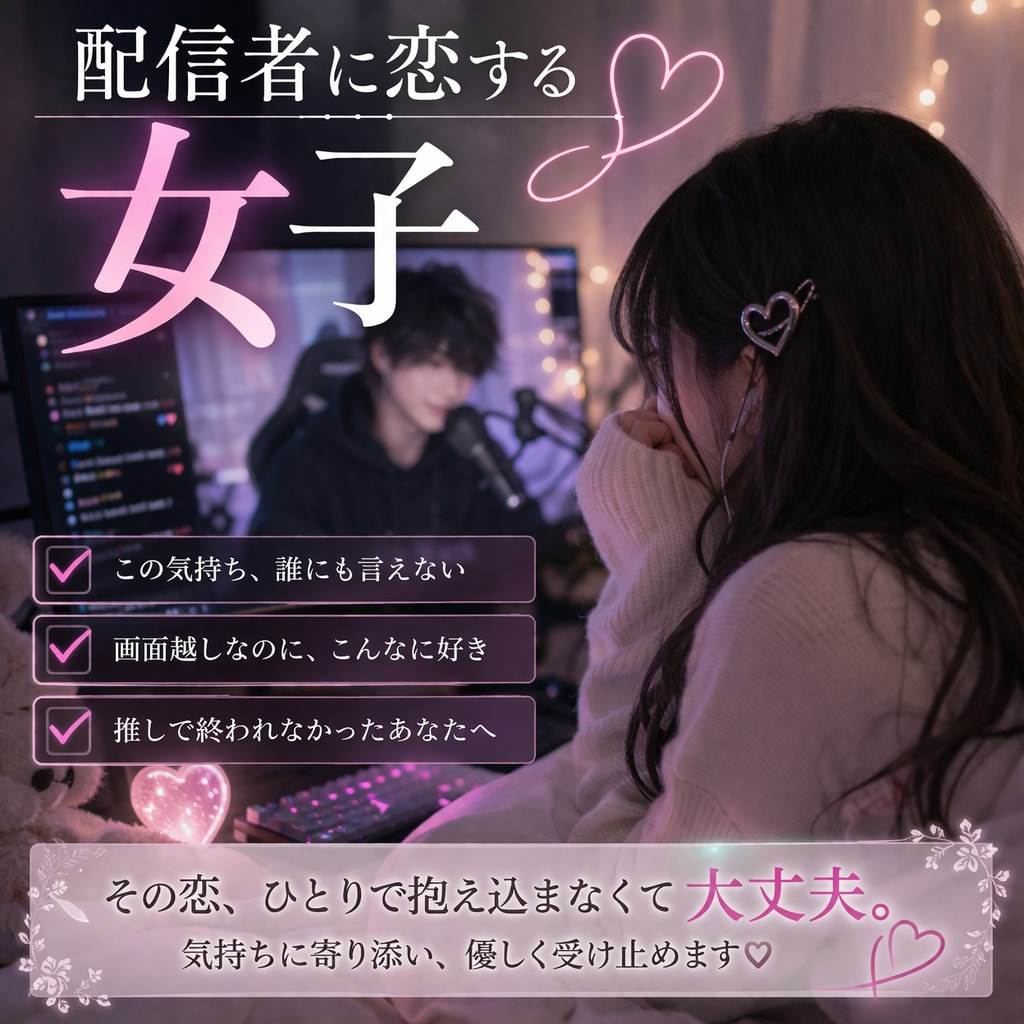 配信者に恋する女子の恋愛占います 画面越しなのにこんなに苦しい恋推しで終われなかったあなたへ イメージ1