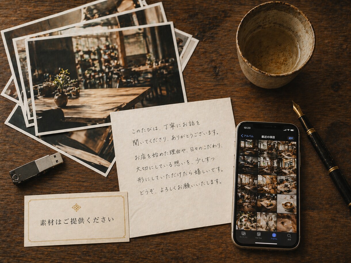 想いが伝わるホームページ、言葉から作ります 打ち合わせゼロ、文章で聴きます。想いを言葉にする制作サービス イメージ6