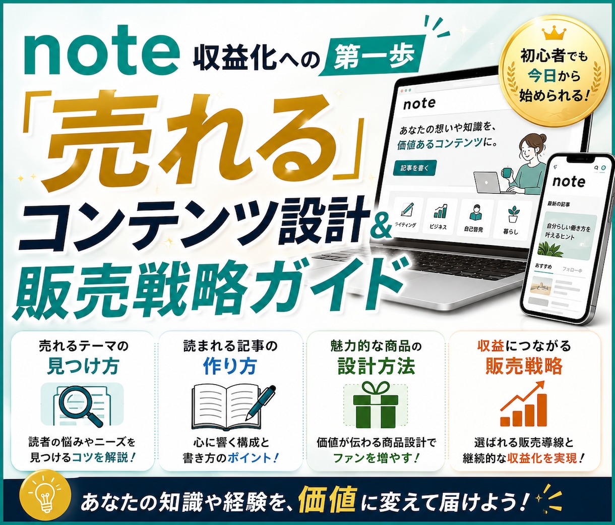 noteの「売れる」設計＆販売戦略教えます 初心者/副業/収益化/スマホ/SNS イメージ1