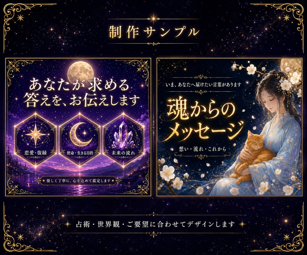 占い・スピ専門｜選ばれるサムネイルを制作します 歴8年マーケターが制作｜2案提案・文言提案込み・最短即日納品 イメージ3