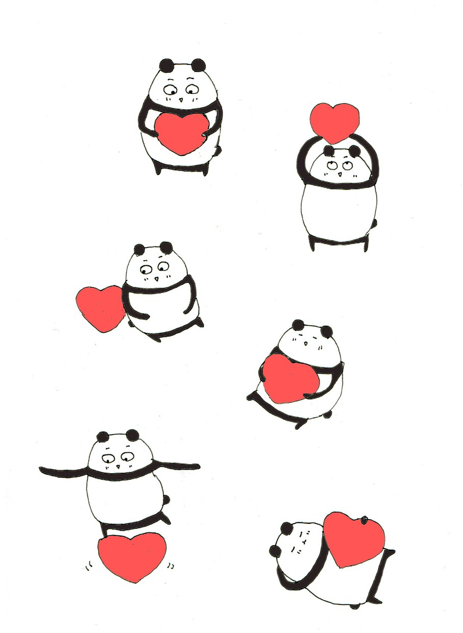 パンダや人物などのイラスト制作します ほっこりしたイラストや4コマ漫画を制作します イメージ2