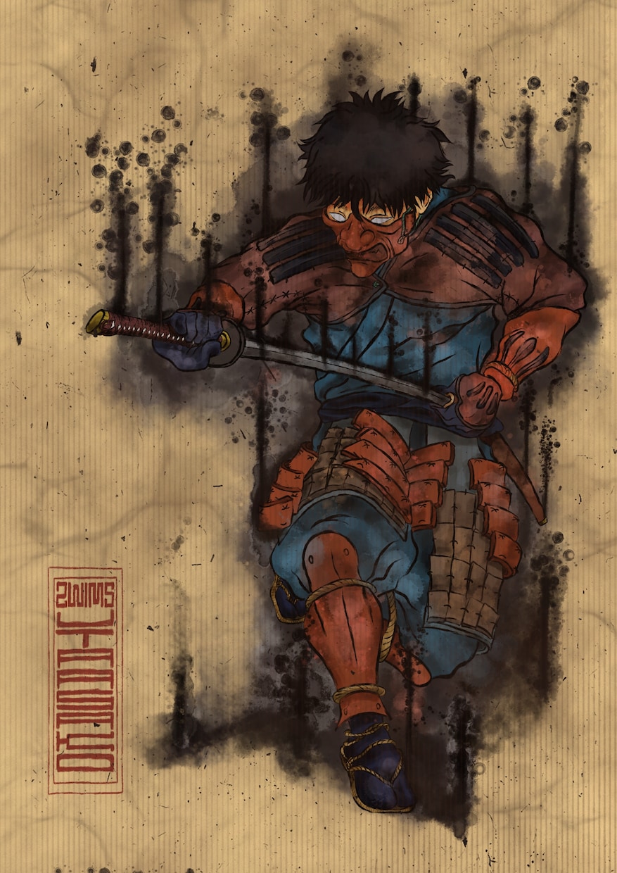 日本画風のイラストを描きます かっこいい侍や武士のイラスト作成いたしたます。 イメージ4