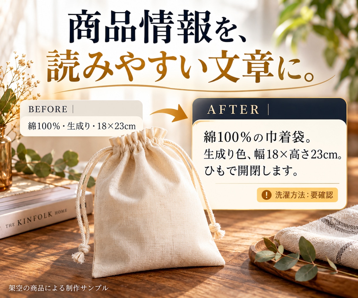 商品情報を照合してEC説明文10点を作成します 仕様の根拠表と要確認リストも一緒に納品 イメージ3